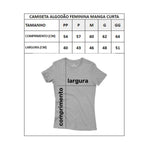 Camiseta Feminina Lembre-se de Viver, medidas