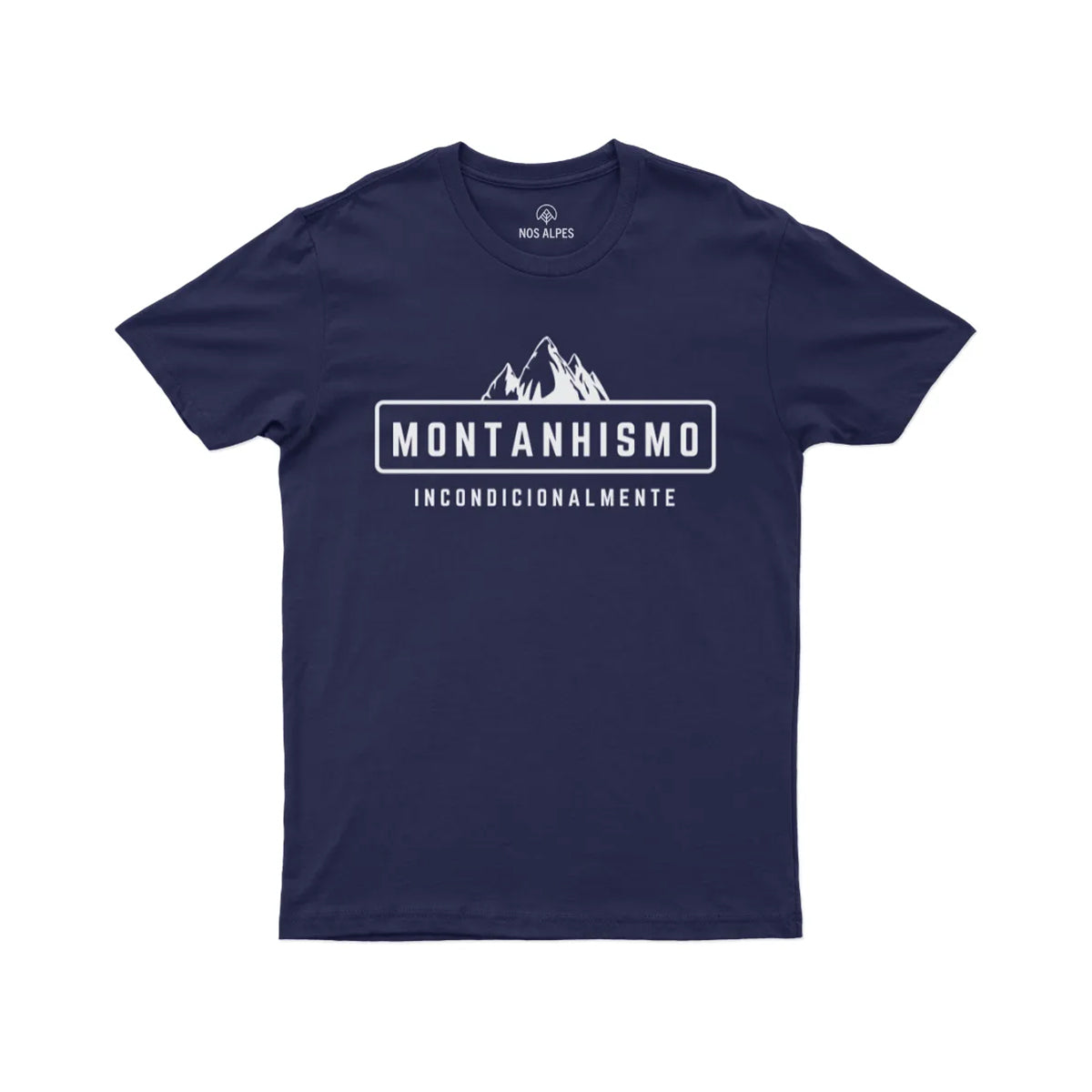 Camiseta Masculina Montanhismo Incondicionalmente Nos Alpes, azul