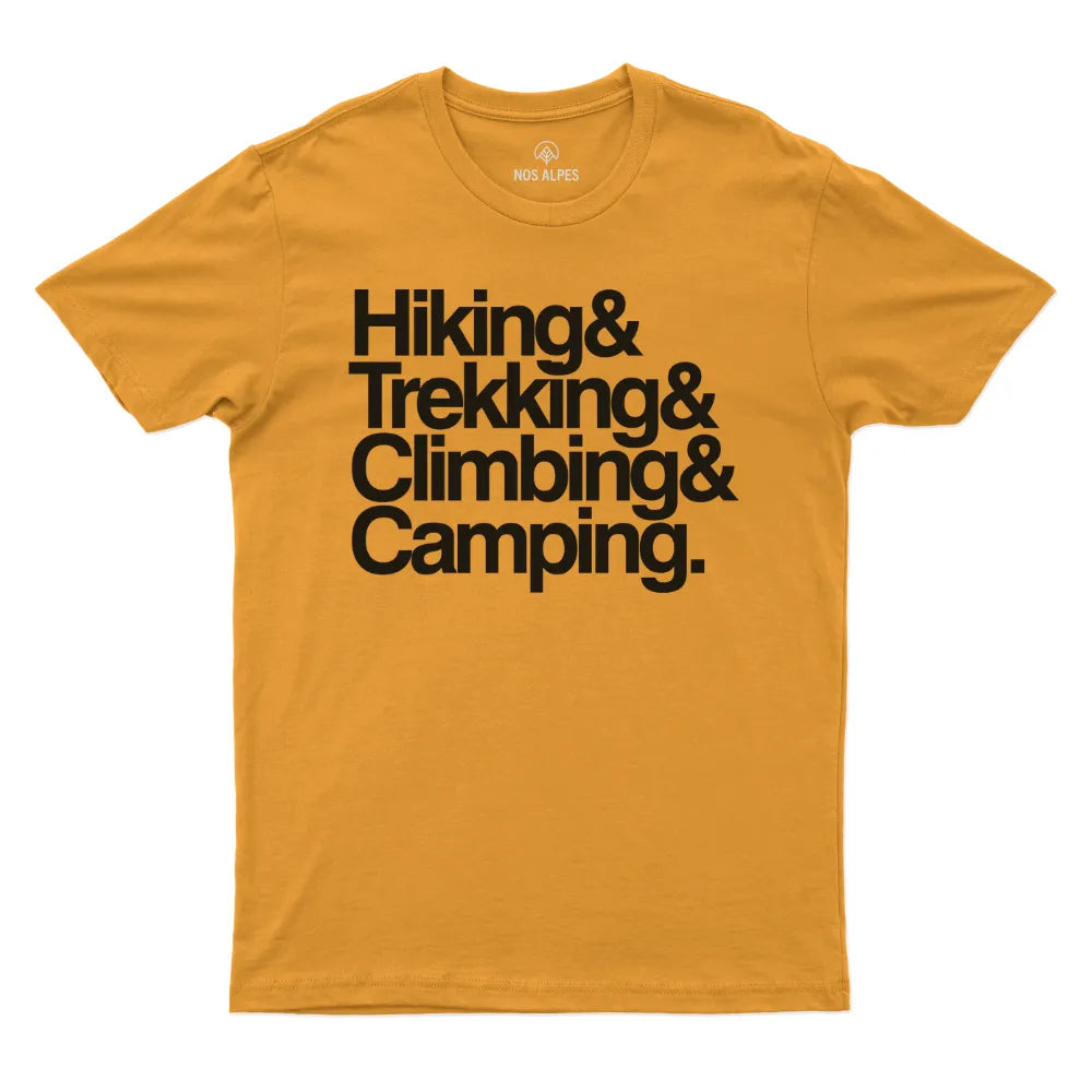 Camiseta Masculina Hiking Trekking Climbing Camping - Nos Alpes - amarela